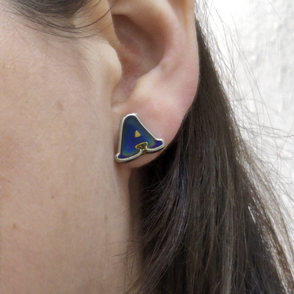 "A" Colorful Earrings